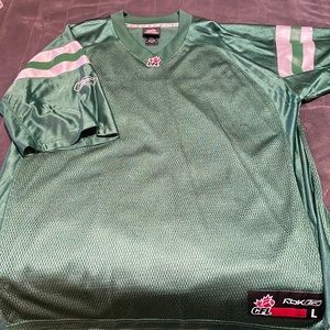 CFL green and white jersey